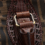 Etnico Zucca Pattern Handbag Brown