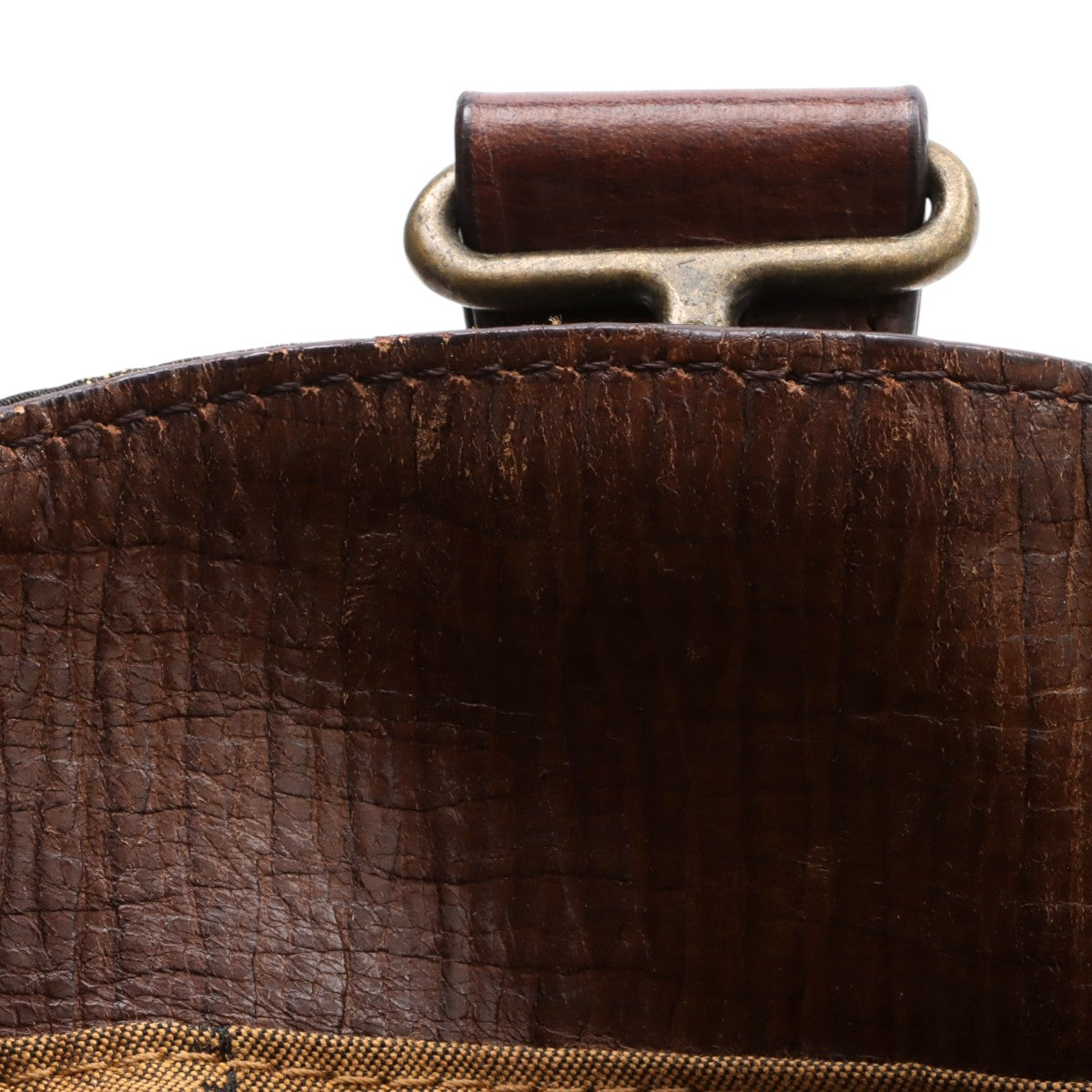 Etnico Zucca Pattern Handbag Brown