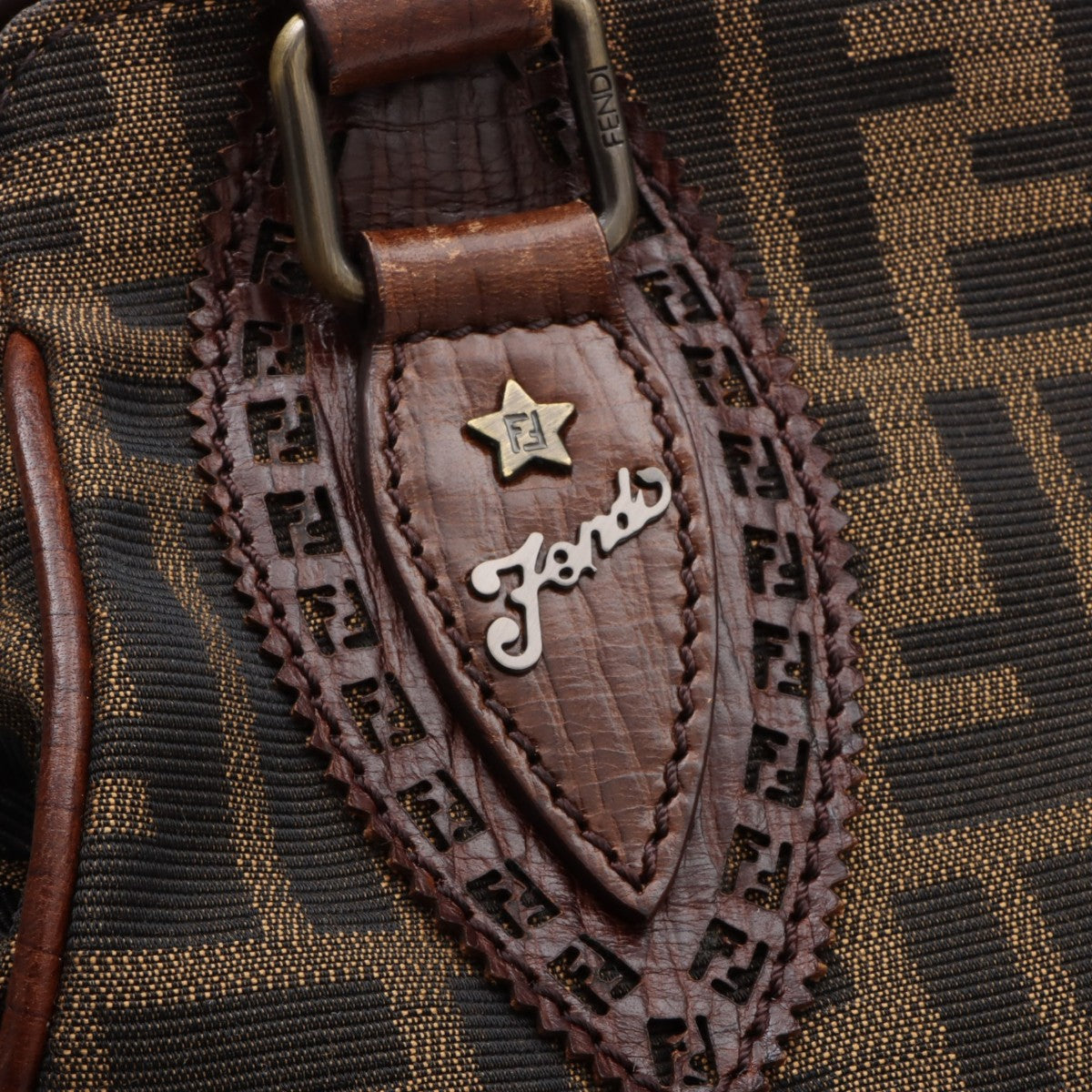 Etnico Zucca Pattern Handbag Brown