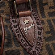 Etnico Zucca Pattern Handbag Brown