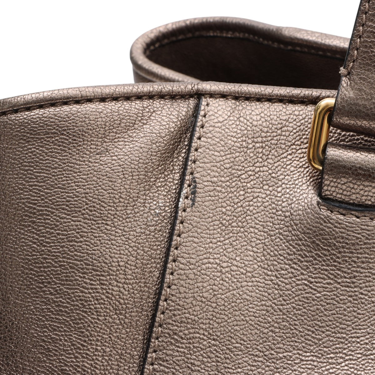 Anagram Logo Plate Shoulder Bag Bronze