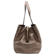 Anagram Logo Plate Shoulder Bag Bronze