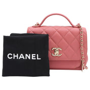 2019 Caviar Skin Business Affinity 2-Way Bag Pink