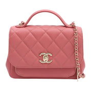 2019 Caviar Skin Business Affinity 2-Way Bag Pink