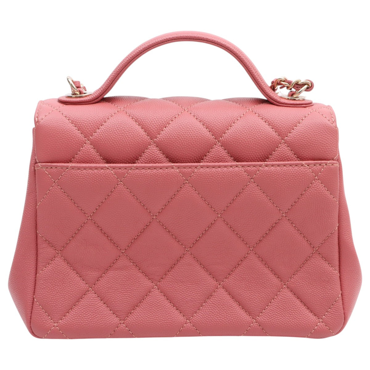 2019 Caviar Skin Business Affinity 2-Way Bag Pink