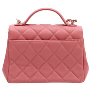 2019 Caviar Skin Business Affinity 2-Way Bag Pink