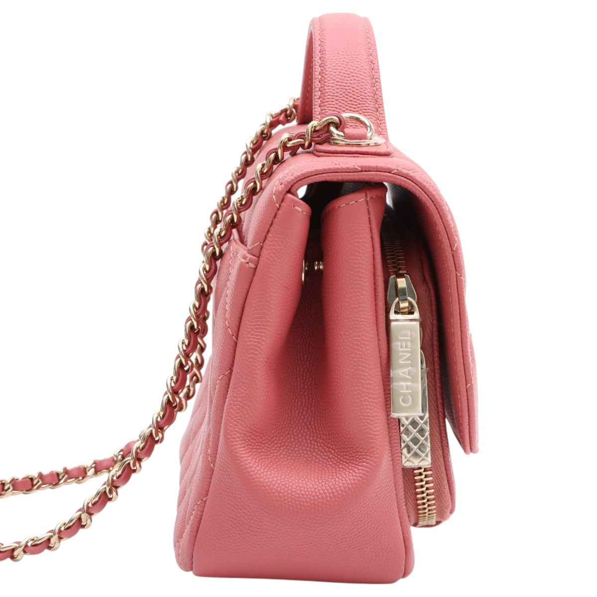 2019 Caviar Skin Business Affinity 2-Way Bag Pink