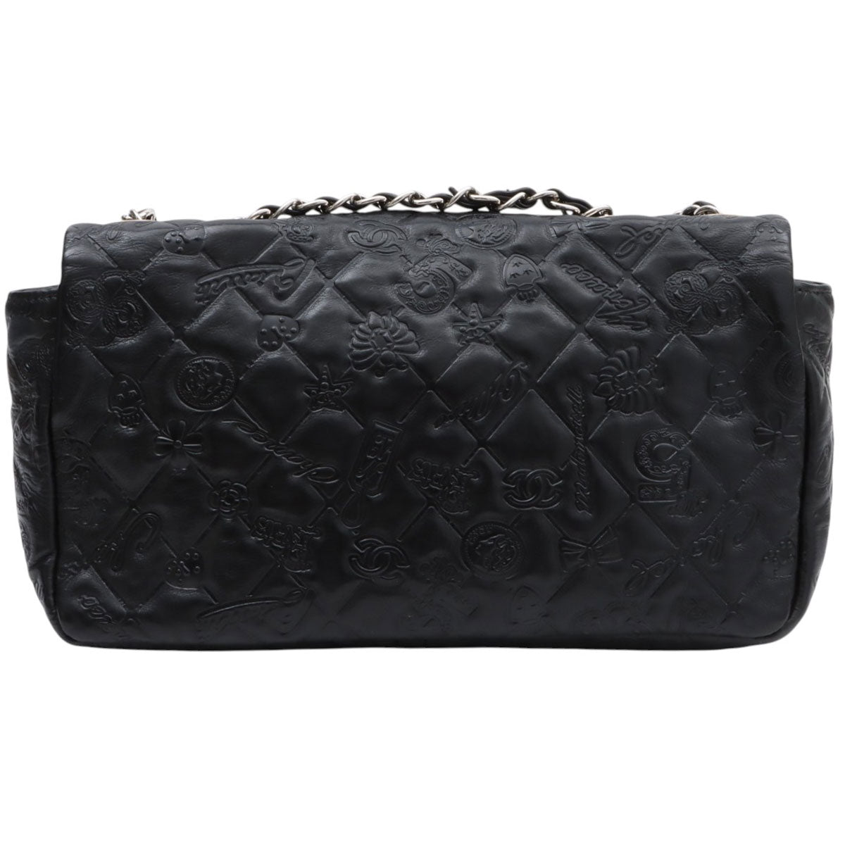 Circa 2010 Icon Pattern CC Mark Chain Bag Black