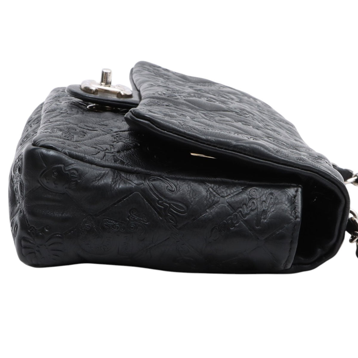 Circa 2010 Icon Pattern CC Mark Chain Bag Black
