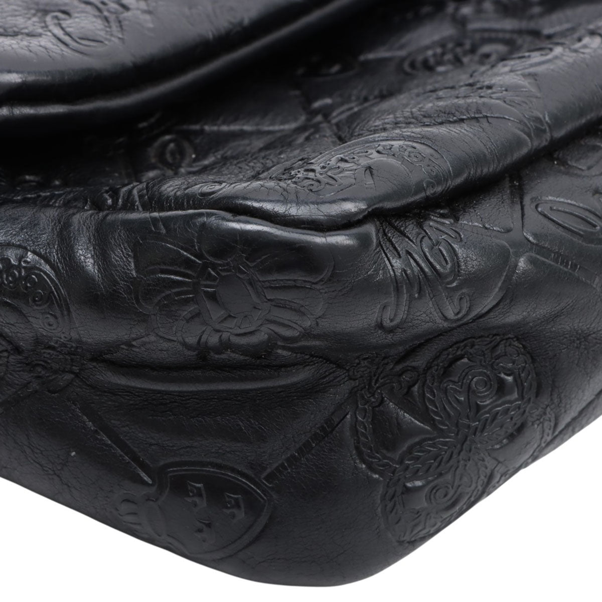 Circa 2010 Icon Pattern CC Mark Chain Bag Black