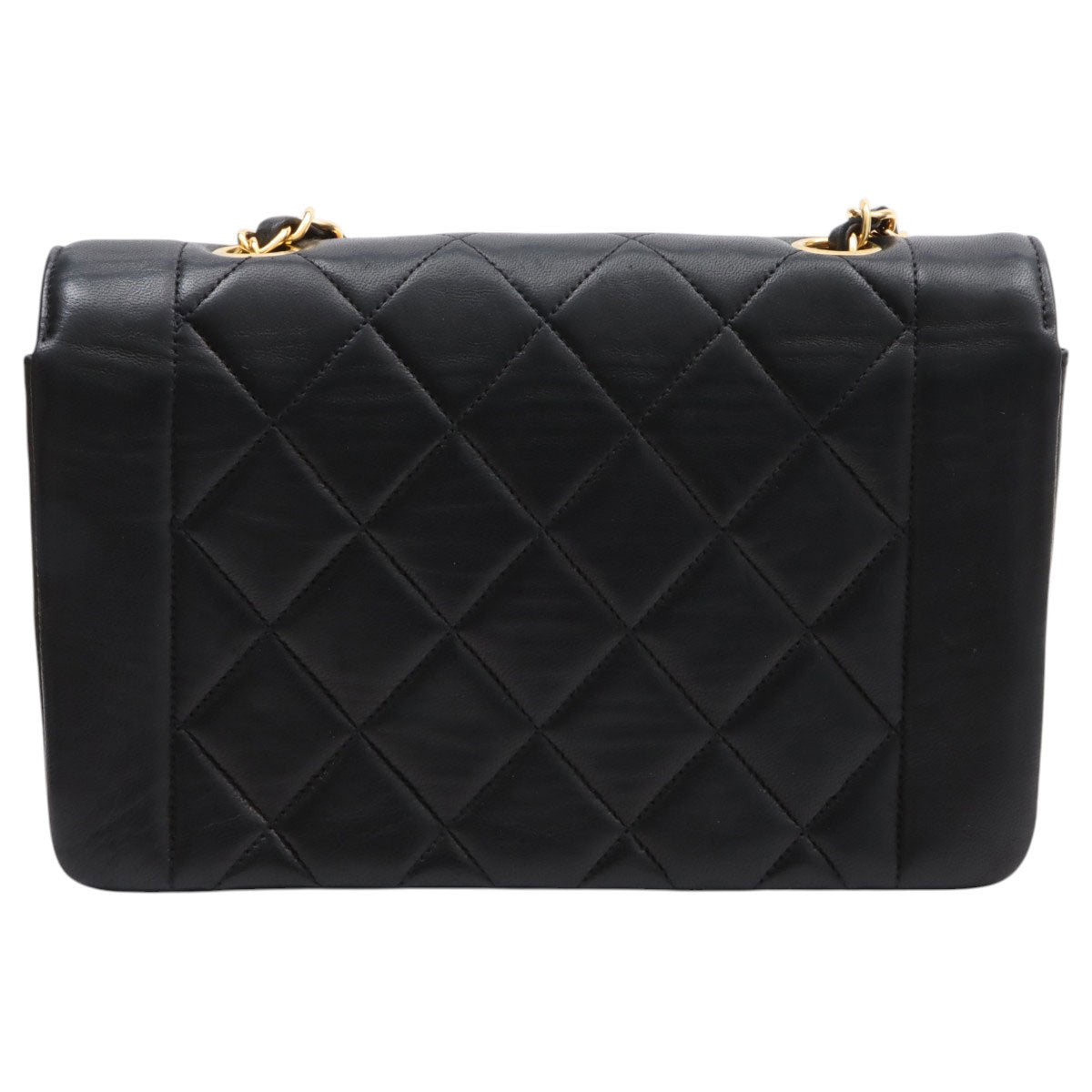 Diana Flap Chain Bag 22cm, Black (circa 1992)