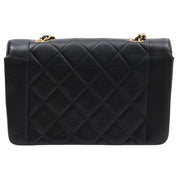Diana Flap Chain Bag 22cm, Black (circa 1992)
