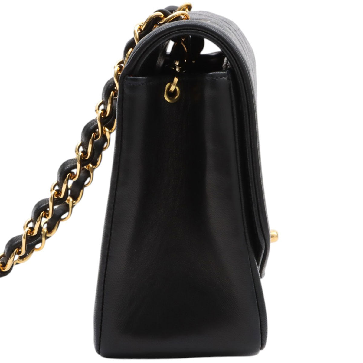 Diana Flap Chain Bag 22cm, Black (circa 1992)