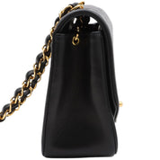 Diana Flap Chain Bag 22cm, Black (circa 1992)
