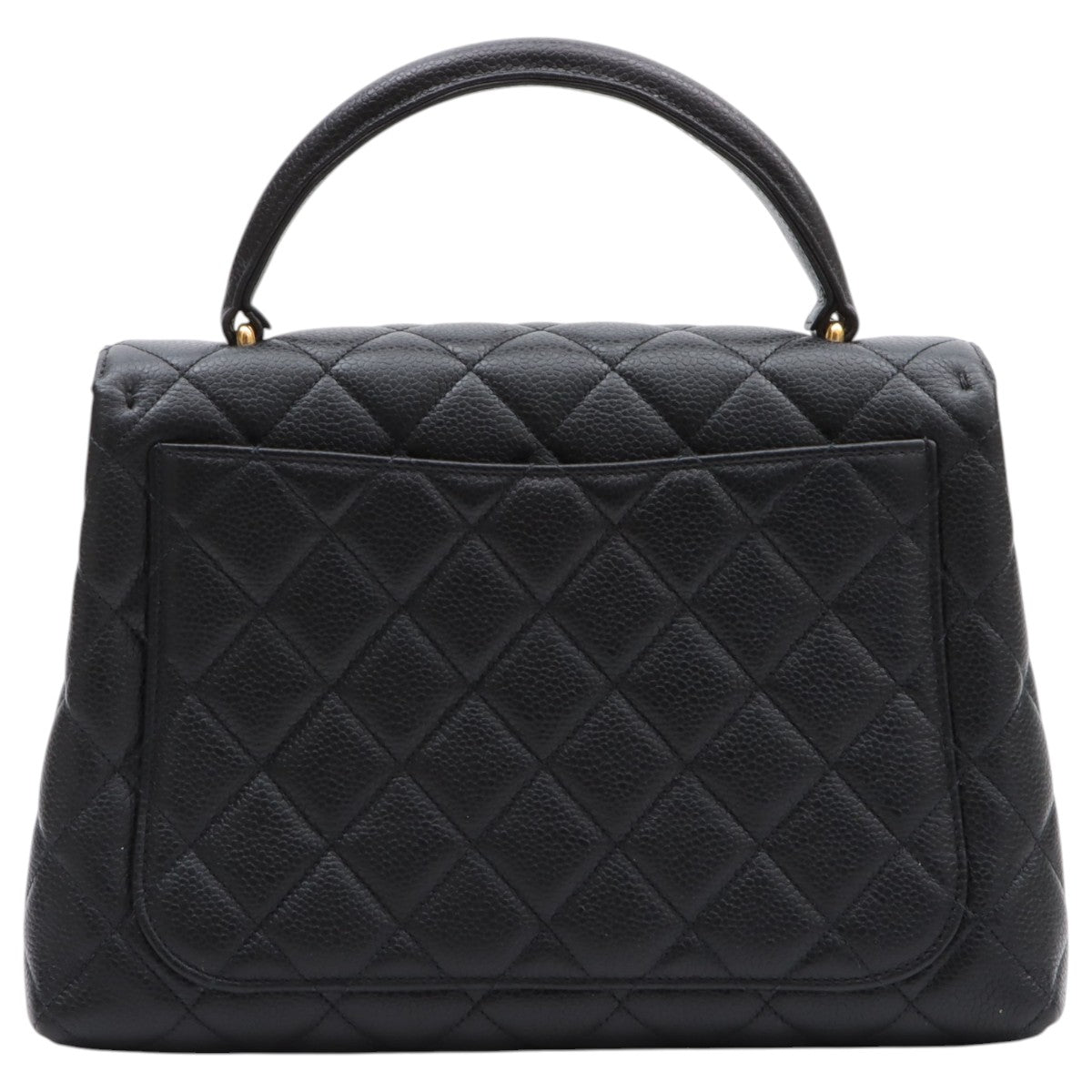 Circa 1997 Caviar Skin CC Turnlock Handbag, Black