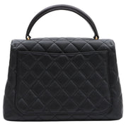 Circa 1997 Caviar Skin CC Turnlock Handbag, Black