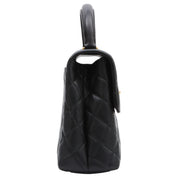 Circa 1997 Caviar Skin CC Turnlock Handbag, Black