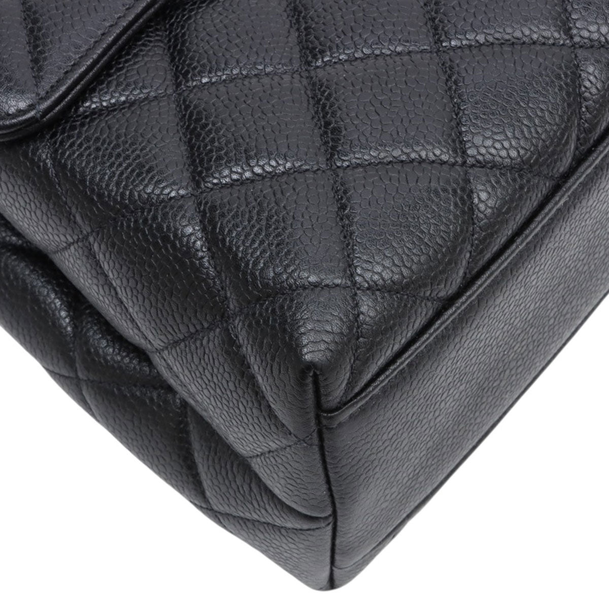 Circa 1997 Caviar Skin CC Turnlock Handbag, Black