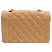 Circa 1992 Caviar Skin Diana Flap Chain Bag 25cm Beige