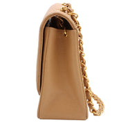 Circa 1992 Caviar Skin Diana Flap Chain Bag 25cm Beige