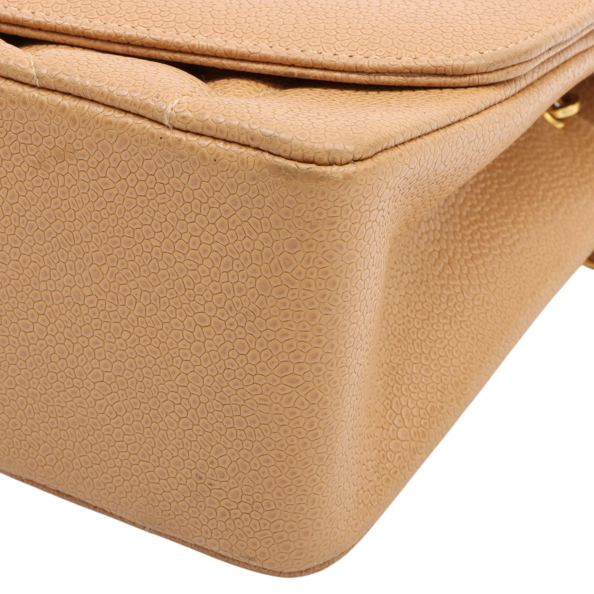 Circa 1992 Caviar Skin Diana Flap Chain Bag 25cm Beige
