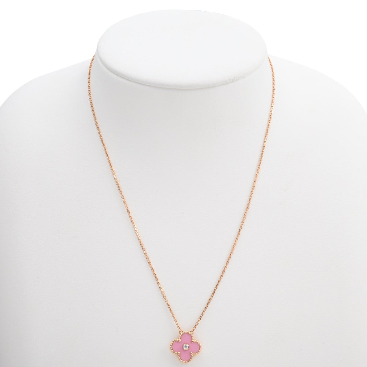 2015 Holiday Season Limited Edition Vintage Alhambra Necklace, Pink Gold/Pink