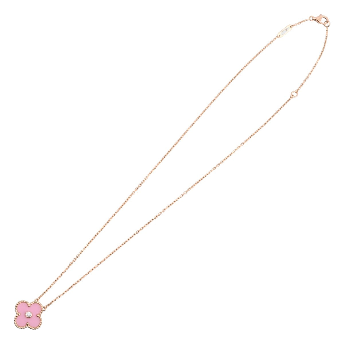 2015 Holiday Season Limited Edition Vintage Alhambra Necklace, Pink Gold/Pink