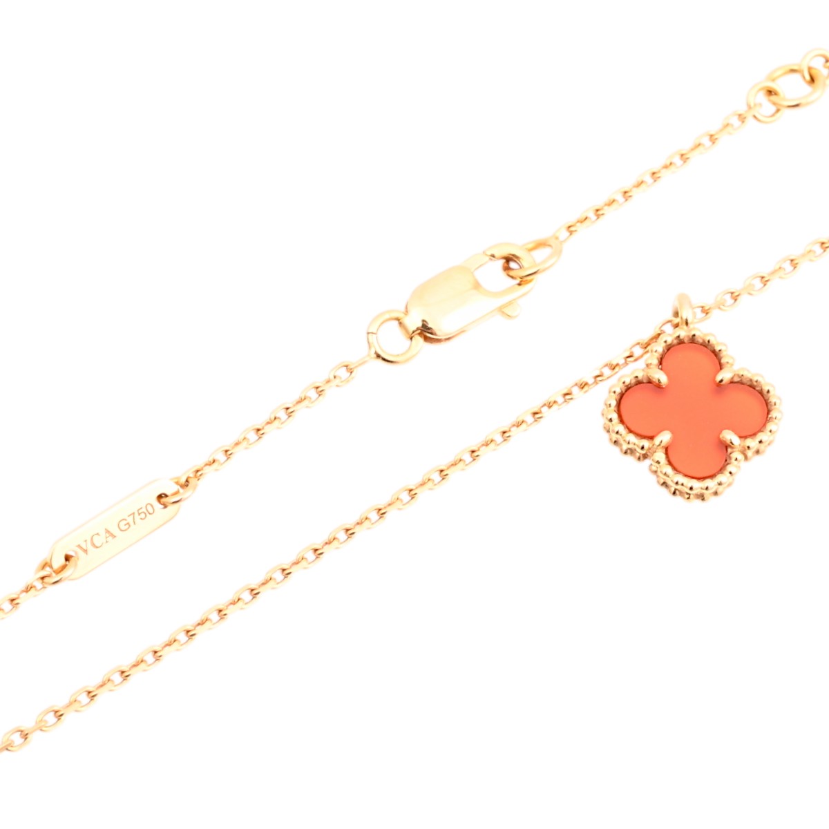 18K Sweet Alhambra necklace red/yellow gold