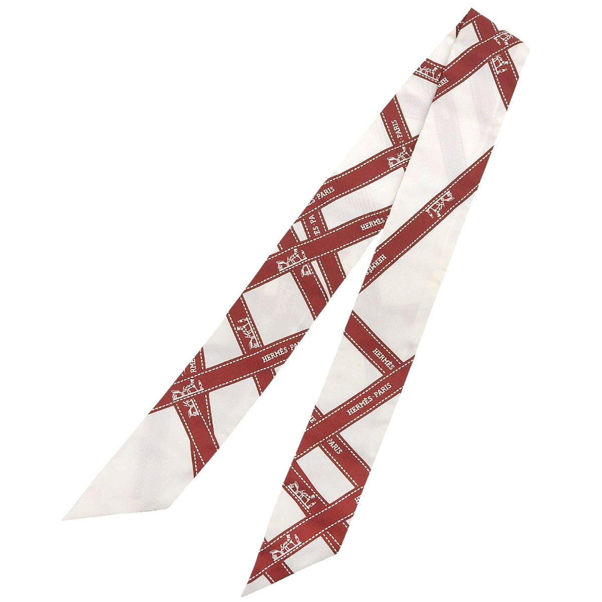 Bolduc Pattern Twilly Red/White