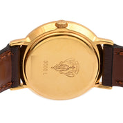 Round Logo Face Watch 3000L Quartz Champagne Gold