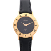 Round Logo Face Watch 3000L Quartz Black