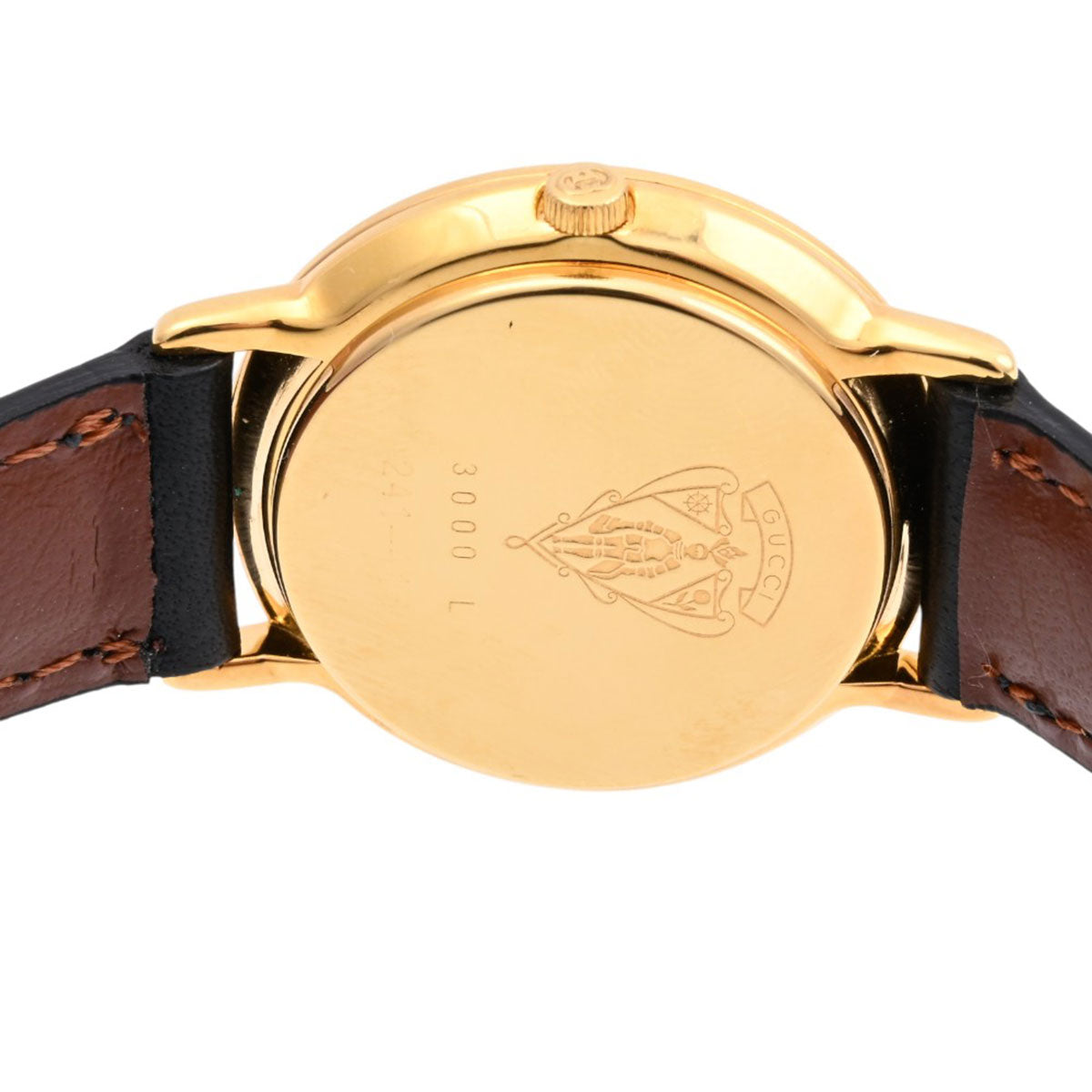 Round Logo Face Watch 3000L Quartz Black
