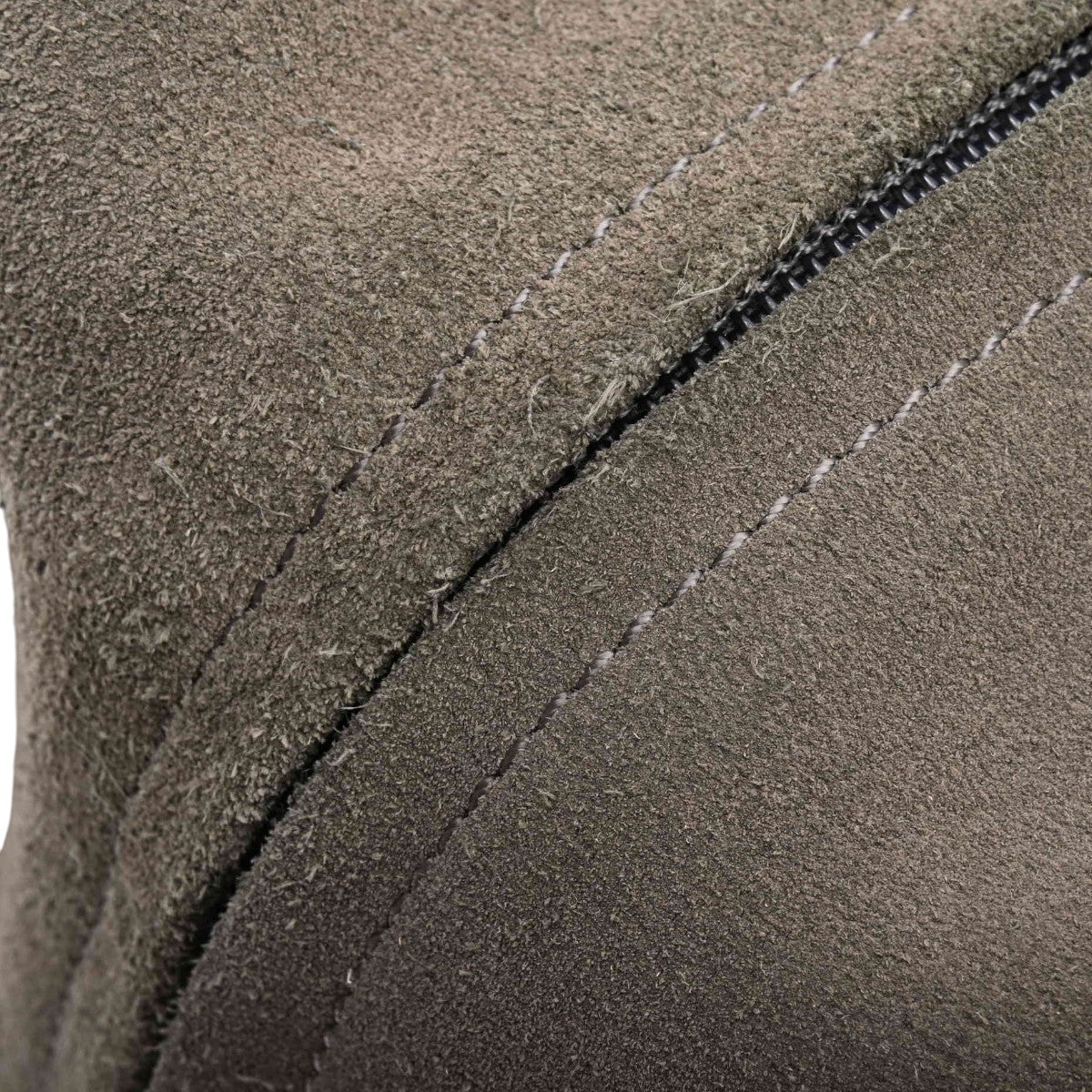 Suede Anagram Amazona Boston Bag Khaki/Black