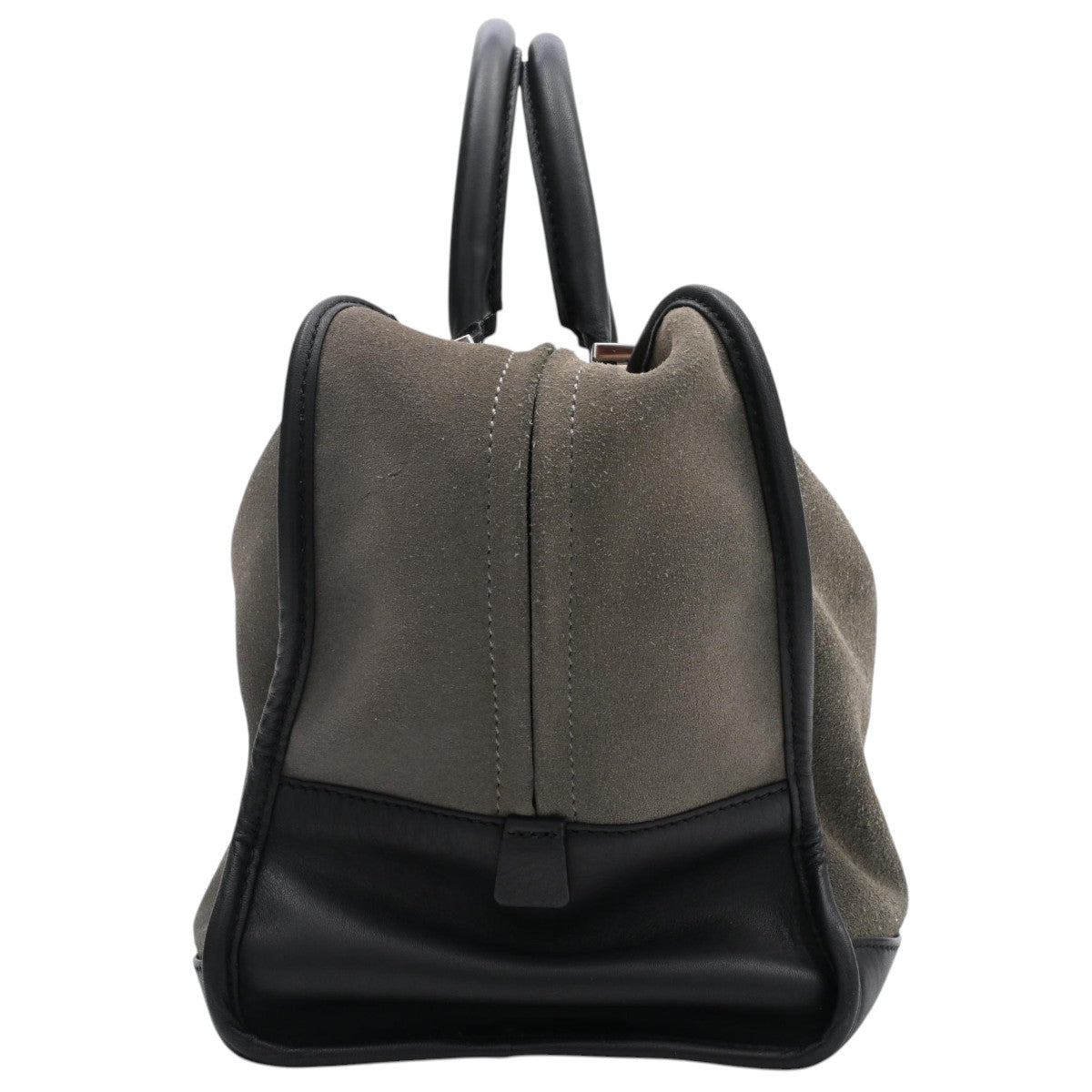 Suede Anagram Amazona Boston Bag Khaki/Black