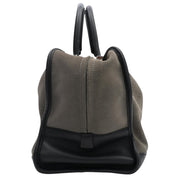 Suede Anagram Amazona Boston Bag Khaki/Black