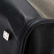 Suede Anagram Amazona Boston Bag Khaki/Black