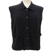 CC Mark Button Sleeveless Top #44 Black