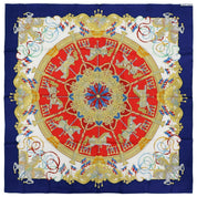 Carré 90 LUNA PARK Scarf Blue/Red