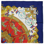 Carré 90 LUNA PARK Scarf Blue/Red