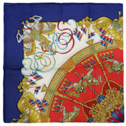 Carré 90 LUNA PARK Scarf Blue/Red