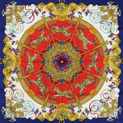 Carré 90 LUNA PARK Scarf Blue/Red