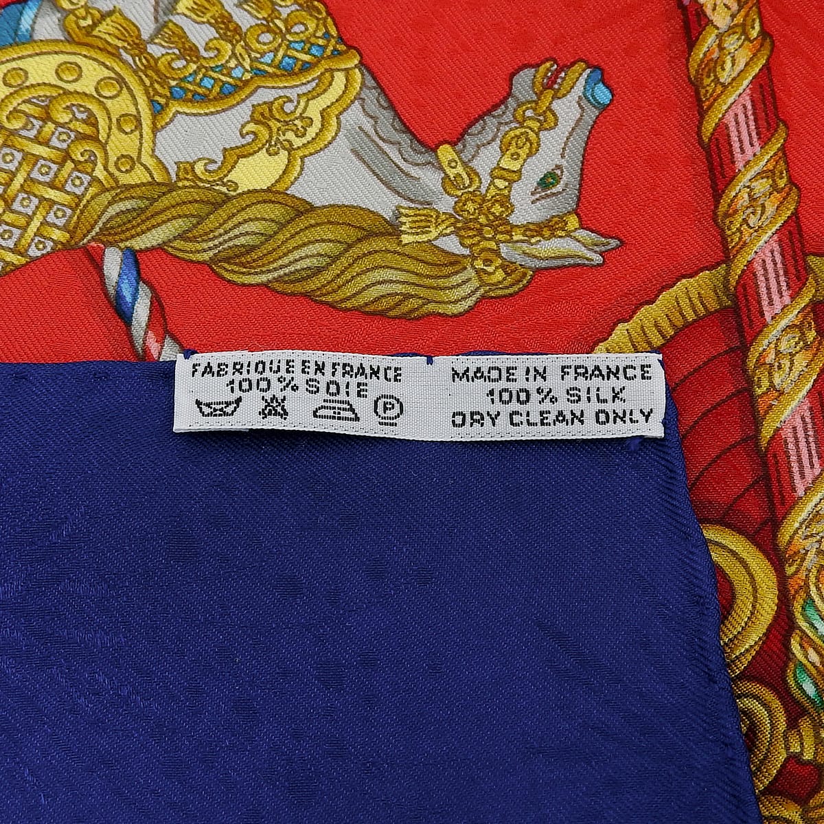 Carré 90 LUNA PARK Scarf Blue/Red