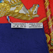 Carré 90 LUNA PARK Scarf Blue/Red