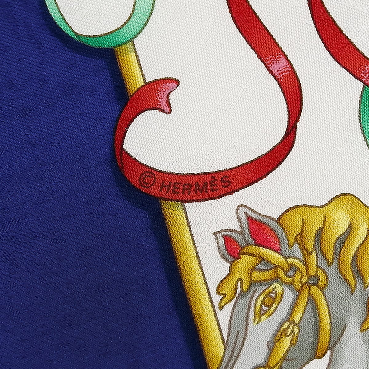Carré 90 LUNA PARK Scarf Blue/Red