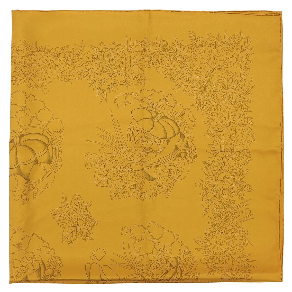 Carré 90 Sophie Silk Scarf Mustard