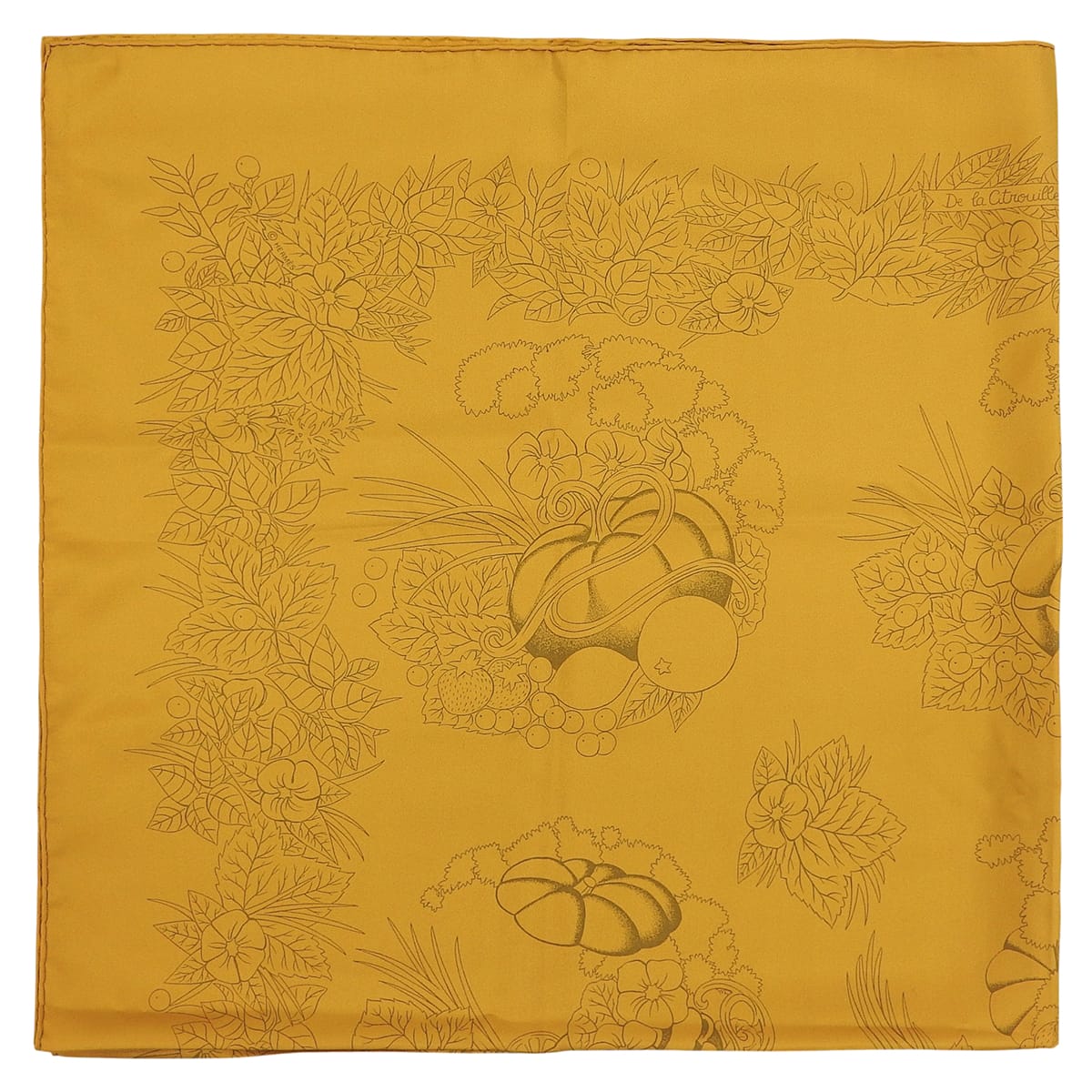 Carré 90 Sophie Silk Scarf Mustard