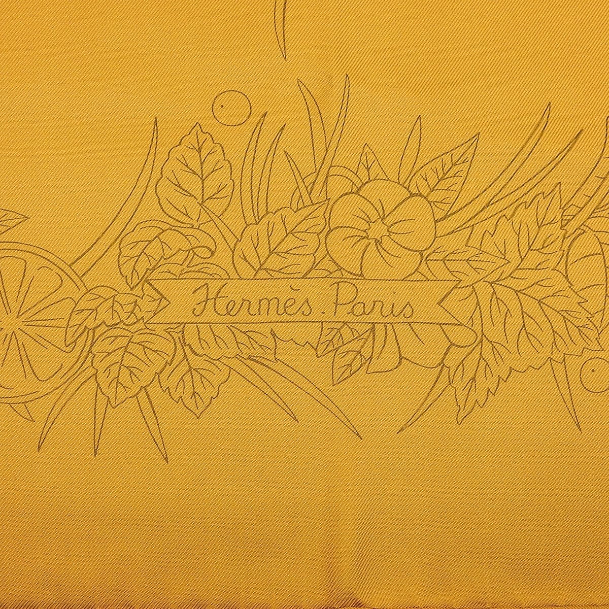 Carré 90 Sophie Silk Scarf Mustard