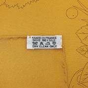 Carré 90 Sophie Silk Scarf Mustard
