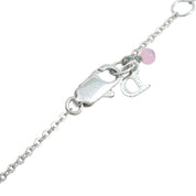 Heart Motif Logo Necklace Silver/Pink