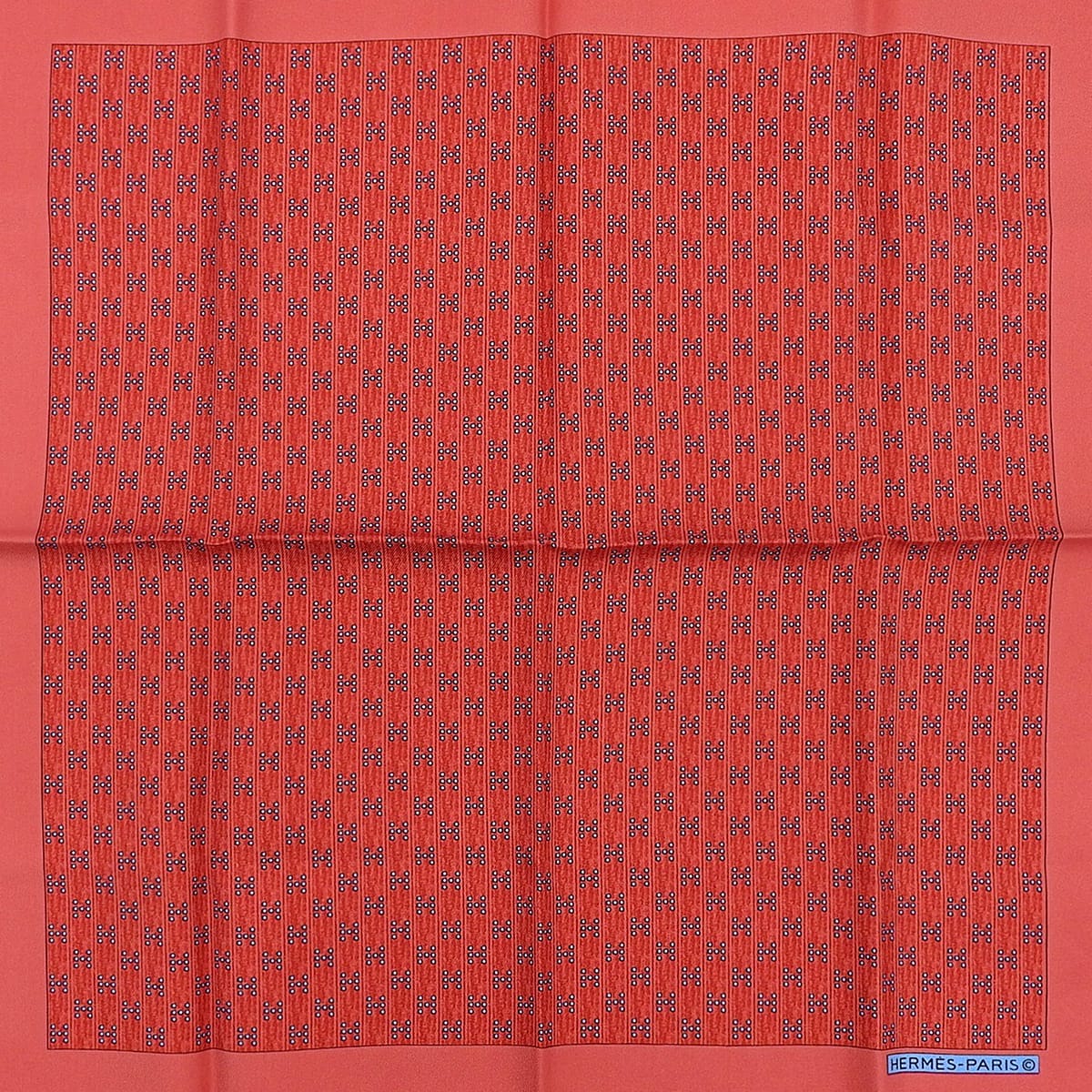 Carré 45 H Logo Scarf Red